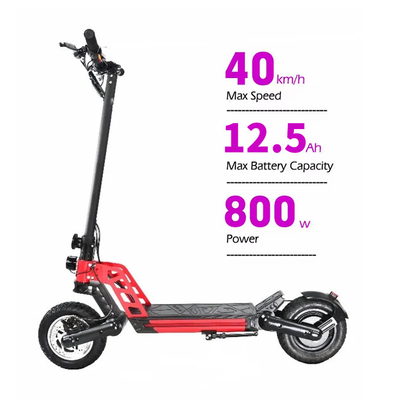 800w Klapp-Elektro-Scooter mit 6-8h Ladezeit in schwarzer Farbe