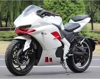 2024 Elektrische 2-Rad-Rennmotorrad Max. Geschwindigkeit 72V Spannung 3000w Hochleistungs-Elektrofahrrad Erwachsene Walking Scooter