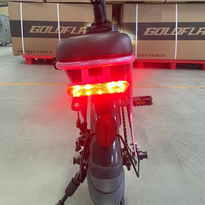 Down Tube Batterie 14 Zoll Klappfahrrad Elektrofahrrad 48v 350w Fettreifen Elektrofahrrad mit 7 Schnellgetrieben