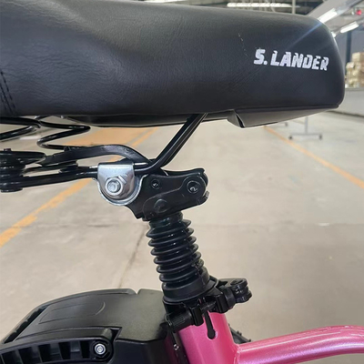 Down Tube Batterie 14 Zoll Klappfahrrad Elektrofahrrad 48v 350w Fettreifen Elektrofahrrad mit 7 Schnellgetrieben