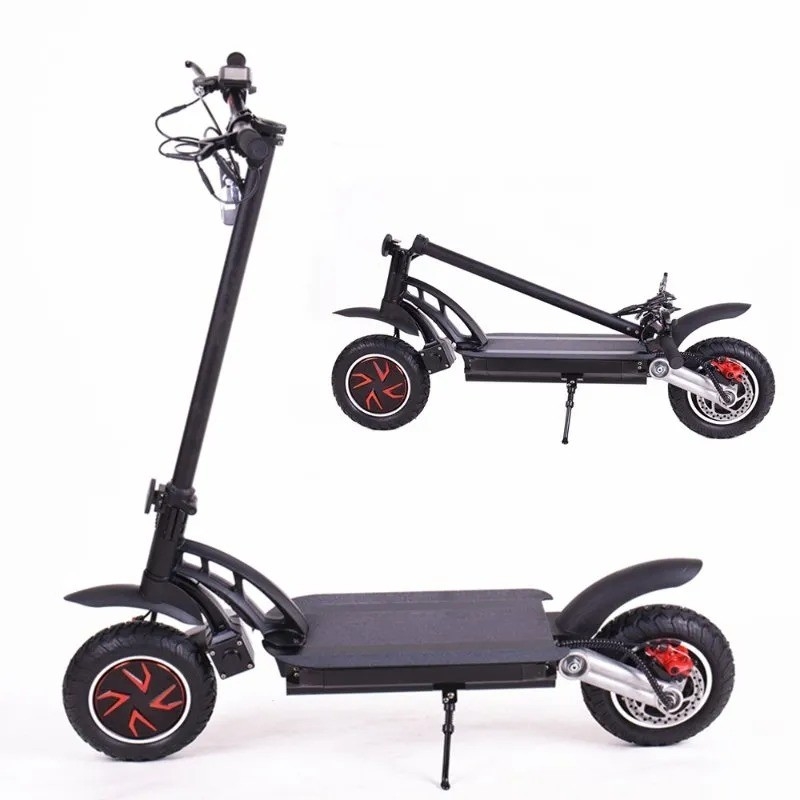 Off-Road Wide Tire Folding Electric Scooter mit leistungsstarker Lithiumbatterie 119*62*118cm 55km/h Geschwindigkeit 30km Reichweite pro Ladung